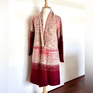 Vertigo long open front cardigan